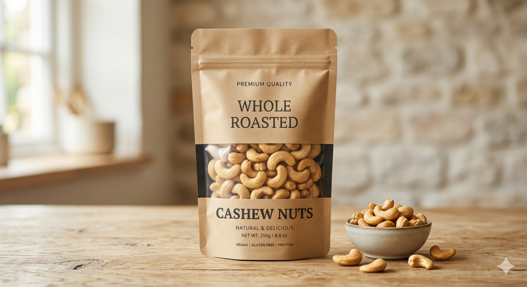 Premium Whole Roasted Cashew Nuts – Fresh & Crunchy